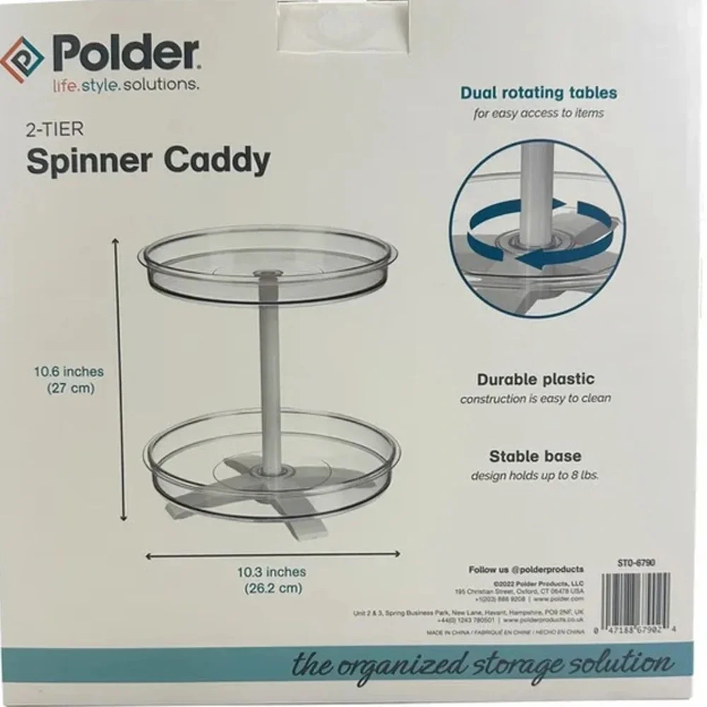 Polder 2-Tier Spinner Caddy New In Box. - Picture 4 of 4